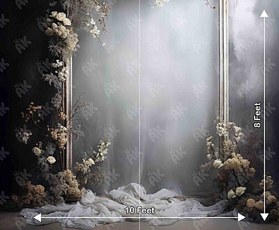 Grey Floral Frame (PRE-ORDER) Grey Floral Frame (PRE-ORDER)
