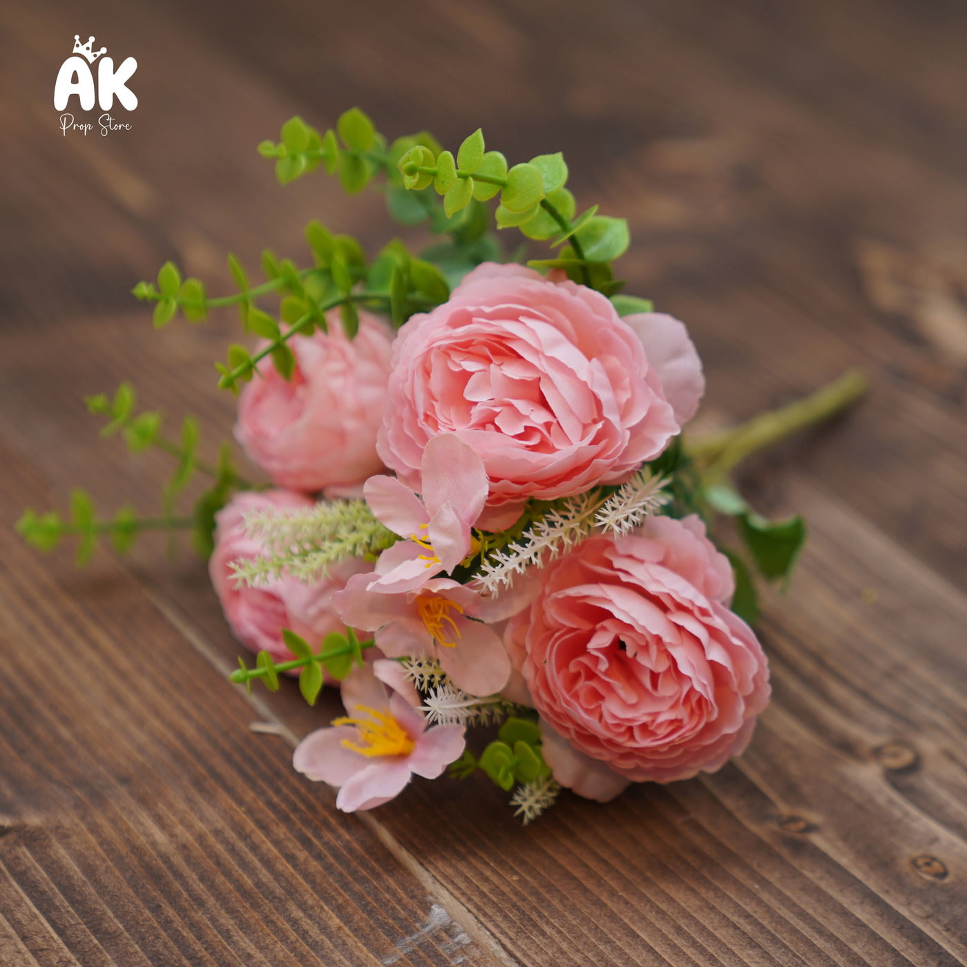 Rose Peony Bunch – Artificial Flower Prop (4 Heads, Approx 32 cm) for ...