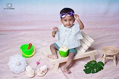 Fabric Baby Backdrop - Beach Sand - 5x7 Feet Fabric Baby Backdrop - Beach Sand - 5x7 Feet
