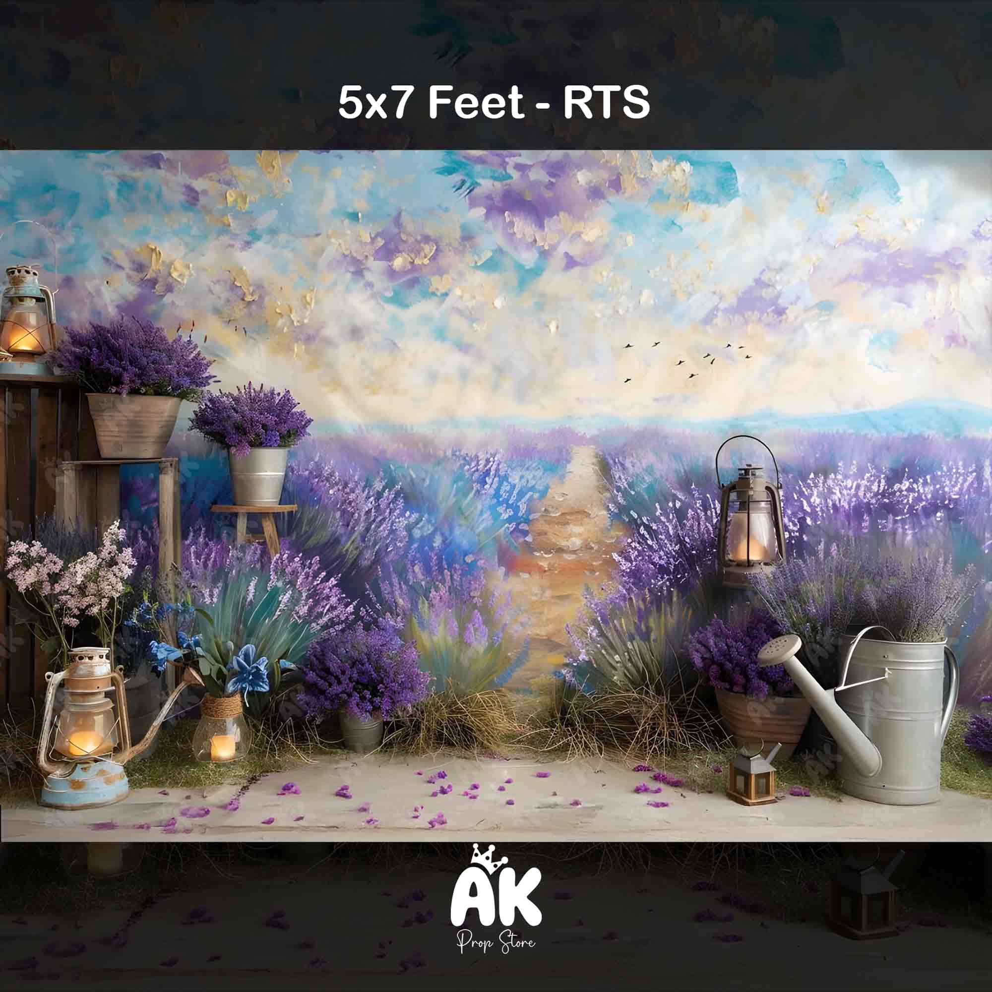 Purple Fields - 5x7 Feet Purple Fields - 5x7 Feet