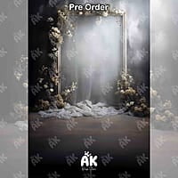 Grey Floral Frame (PRE-ORDER)