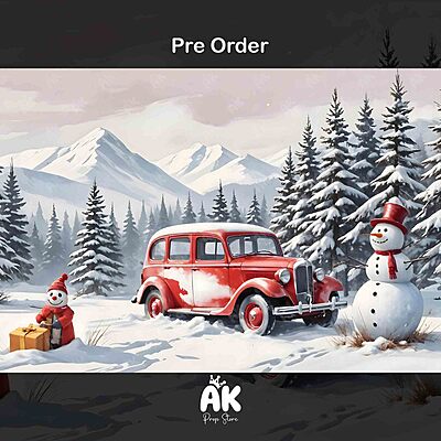 Snowy Vinatge Car (PRE-ORDER)